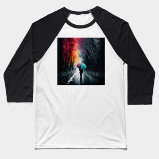 Living Life in Colour Walking in the Rain Baseball T-Shirt